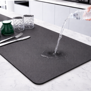 Dish Drying Mat for Kitchen (40×60 And 40x30 CM) – Super Absorbent Quick-Dry Mat with Non-Slip Rubber Backing | Water Absorbent Countertop Draining Mat for Utensils & Appliances